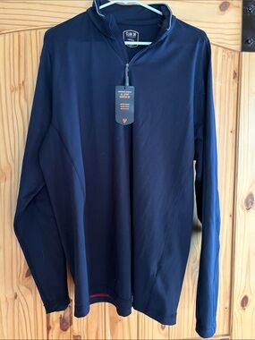 Men’s Navy Lightweight Quarter-Zip Shirt Jacket size xl